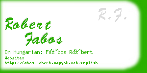 robert fabos business card